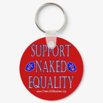 Support Naked Equality Keychain