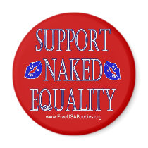 Support Naked Equality Kiss Magnet