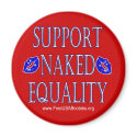 Support Naked Equality Kiss Magnet