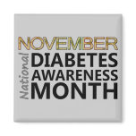 Support National Diabetes Awareness Month November Fridge Magnets