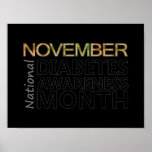 Support National Diabetes Awareness Month November Print