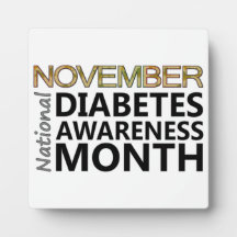 Support November National Diabetes Awareness Month Photo Plaque