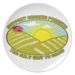 Support Organic Farming Dinner Plates