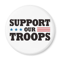 Support Our Troops - Black magnets by visualnewbie Support Our Troops - Black magnets