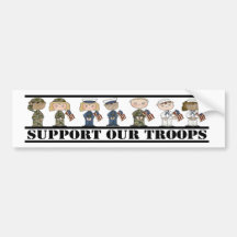 support our troops bumper sticker