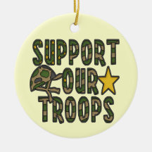 Support Our Troops Christmas Tree Ornaments