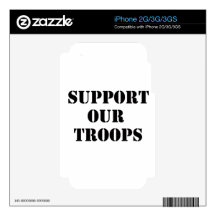 support our troops decal for iPhone 3G