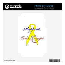 Support our Troops Decals For iPhone 3G