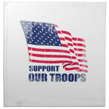 Support our troops Faded.png Napkins