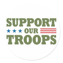 Support Our Troops - Green stickers