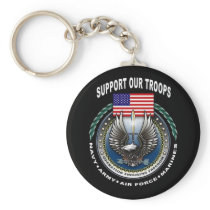 Support Our Troops Key Chains