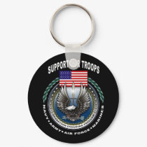 Support Our Troops keychains