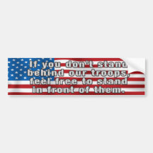 Support Our Troops Patriotic Bumper Sticker