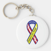 Support Our Troops Ribbon Key Chains