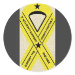 SUPPORT OUR TROOPS RIBBON ROUND STICKER