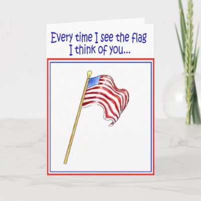 Support Our Troops Soldier American War Flag Cards by icansketchu