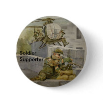 Support Our Troops Soldier Military Button by icansketchu Support Our Troops Soldier Military Button