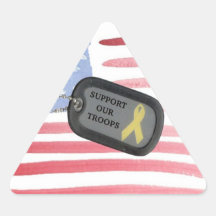 Support Our Troops Triangle Sticker