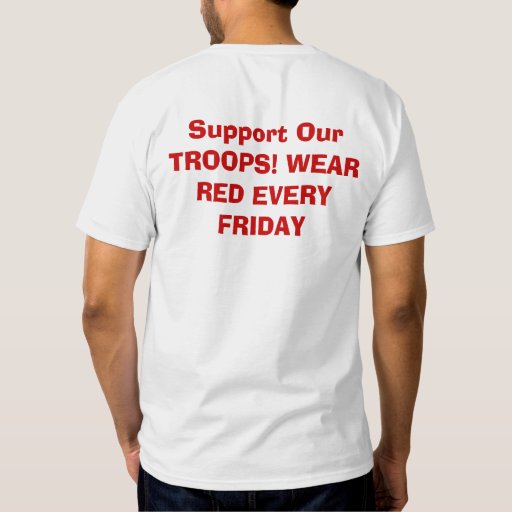 wear red on fridays to support our troops