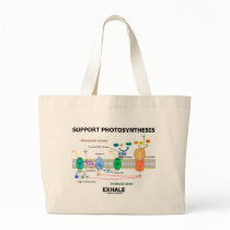 Support Photosynthesis Exhale (Environmental) Canvas Bags