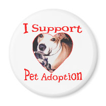 Support Pit Bull Adoption magnets by BambiW Support Pit Bull Adoption magnets