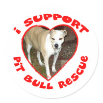 Support Pit Bull Rescue stickers by BambiW Support Pit Bull Rescue stickers
