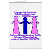 Support Polygamy Greeting Card