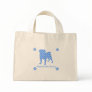 Support Pug Rescue Blue Pug Dots Tote Bag