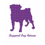 Support Pug Rescue Purple Puggy Tees Tshirt