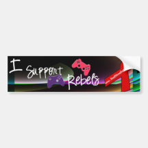 Support Rebels - Qbist Bumper Stickers