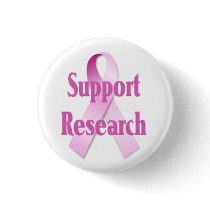 Support Research Breast Cancer Button by breastcancertshirts Support Research Breast Cancer Button