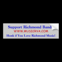 Support Richmond Bands bumper stickers by musicrva Support Richmond Bands bumper stickers