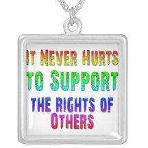 Support Rights of Others Message Necklace