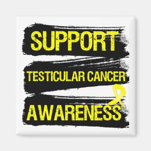 Support Testicular Cancer Awareness Grunge Magnets