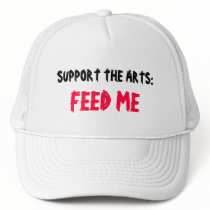 SUPPORT THE ARTS: FEED ME hat by ineedapeergroup SUPPORT THE ARTS: FEED ME hat