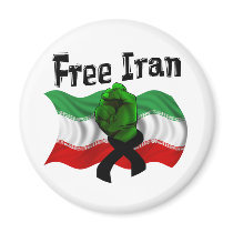 Support The Green Wave, Free Iran magnets by KahunaLuna Support The Green Wave, Free Iran magnets