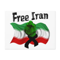 Support The Green Wave, Free Iran postcards by KahunaLuna Support The Green Wave, Free Iran postcards