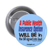 Support the Public Option! buttons