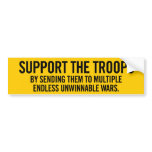 Support The Troops Sarcasm Bumper Sticker