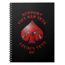 Support Viet Nam / Legacy Vets MC Binder with Logo Notebook