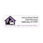 Support your local animal shelter address label.