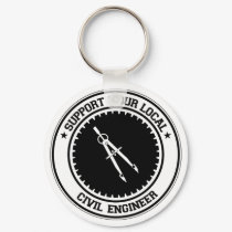 Support Your Local Civil Engineer keychains