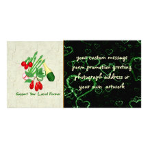 Support Your Local Farmer Custom Photo Card