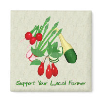Support Your Local Farmer Fridge Magnet