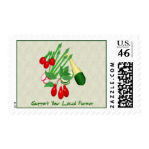 Support Your Local Farmer Postage Stamps
