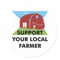 Support Your Local Farmer stickers