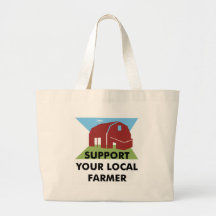 Support Your Local Farmer Tote Bags