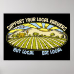 Support Your Local Farmers Poster