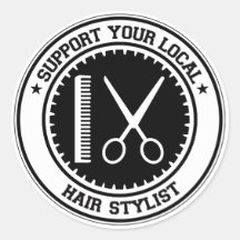 Support Your Local Hair Stylist Stickers
