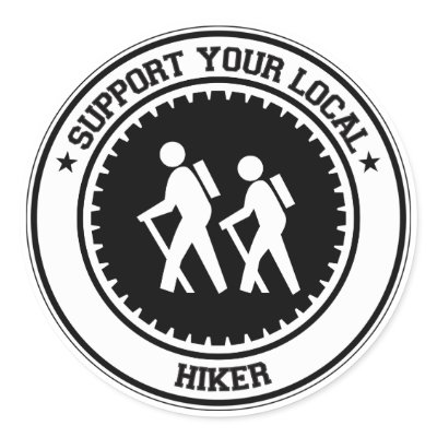 Support Your Local Hiker Sticker by 1000suns
